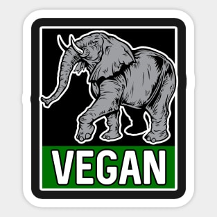 Vegan Elephant Sticker